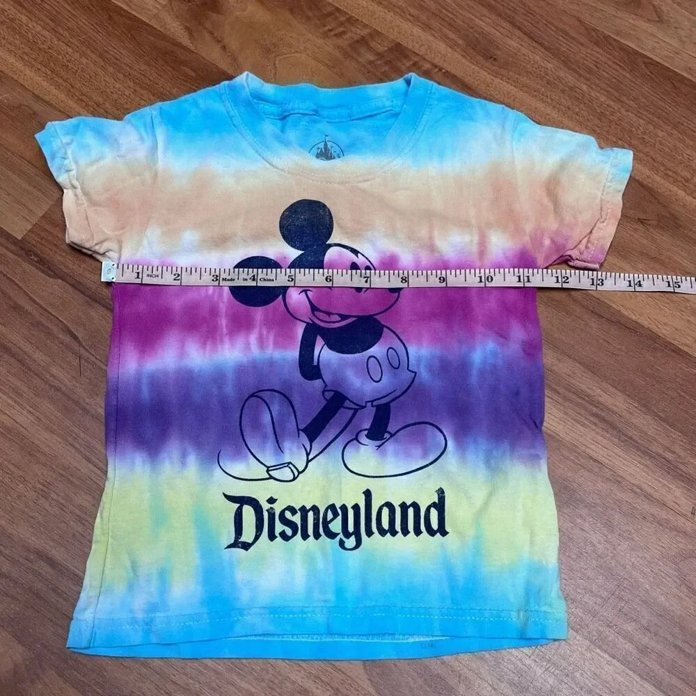 Walt Disney Disneyland Kids Mickey Mouse Tie-Dye T-Shirt Blue Multi Size 2T